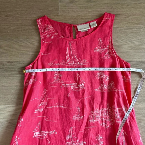 Cynthia Rowley Coral Pink 100% Linen Mini Dress - Coastal • Nautical • Summer - Picture 10 of 11